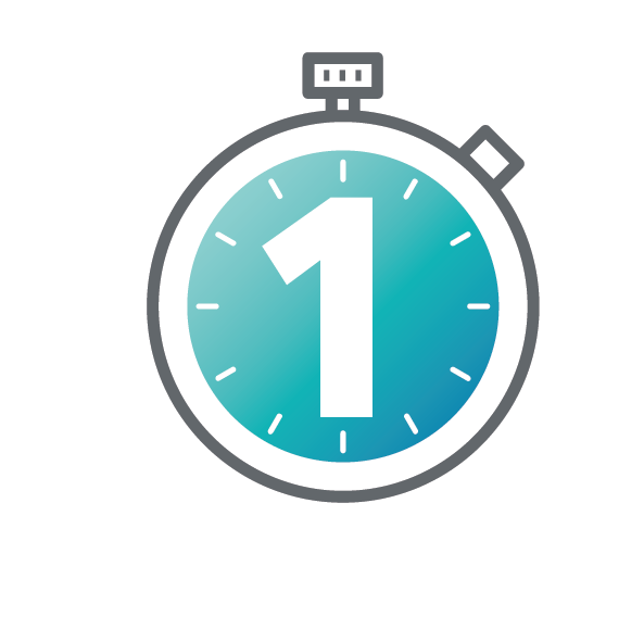 Stop watch with a large 1 on its face