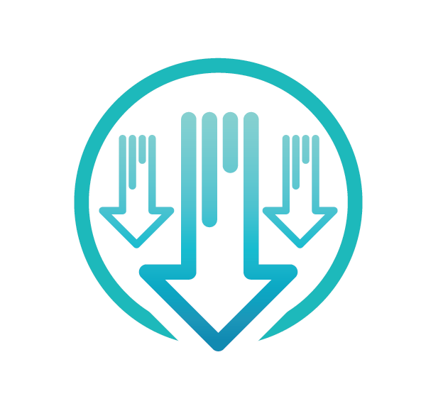 Three down arrows to signify significant risk reduction