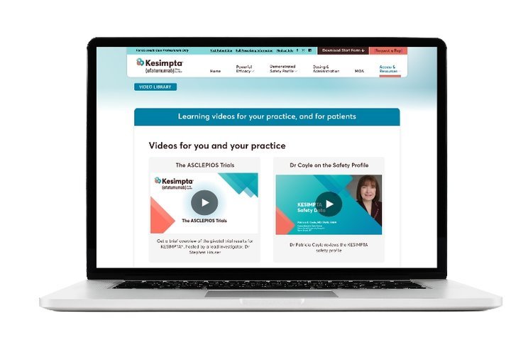 Laptop showing educational videos